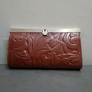 NWT Patricia Nash Cauchy Tooled Florence Leather Wallet